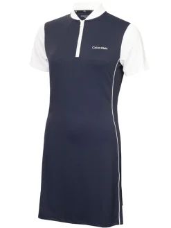 Women Calvin Klein Womens Monroe Short Sleeve Dress - Navy