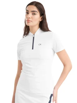 Women Calvin Klein Womens Tattler Mock Neck Top - White