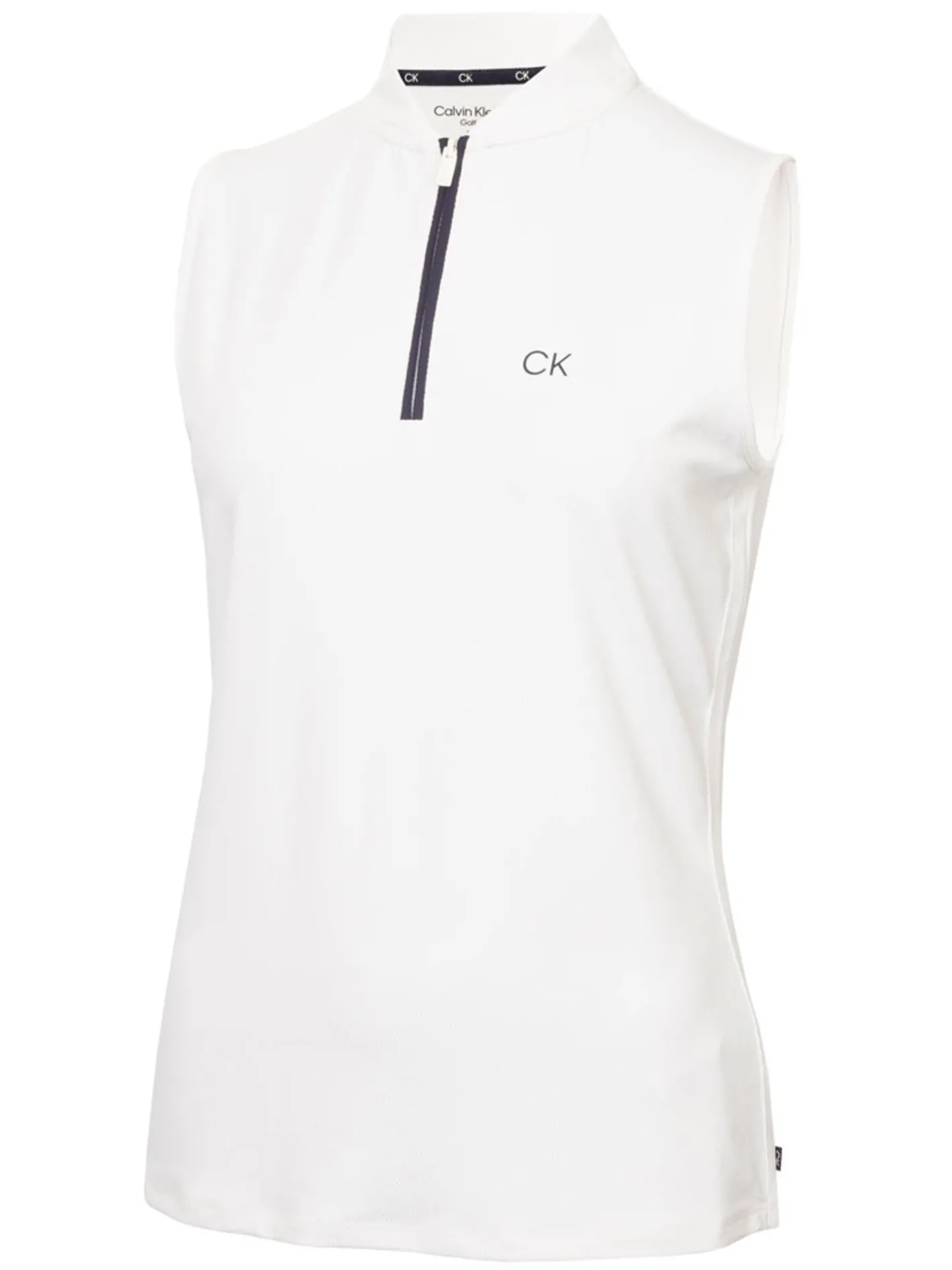 Women Calvin Klein Womens Tattler Sleeveless Mock Neck Top - White