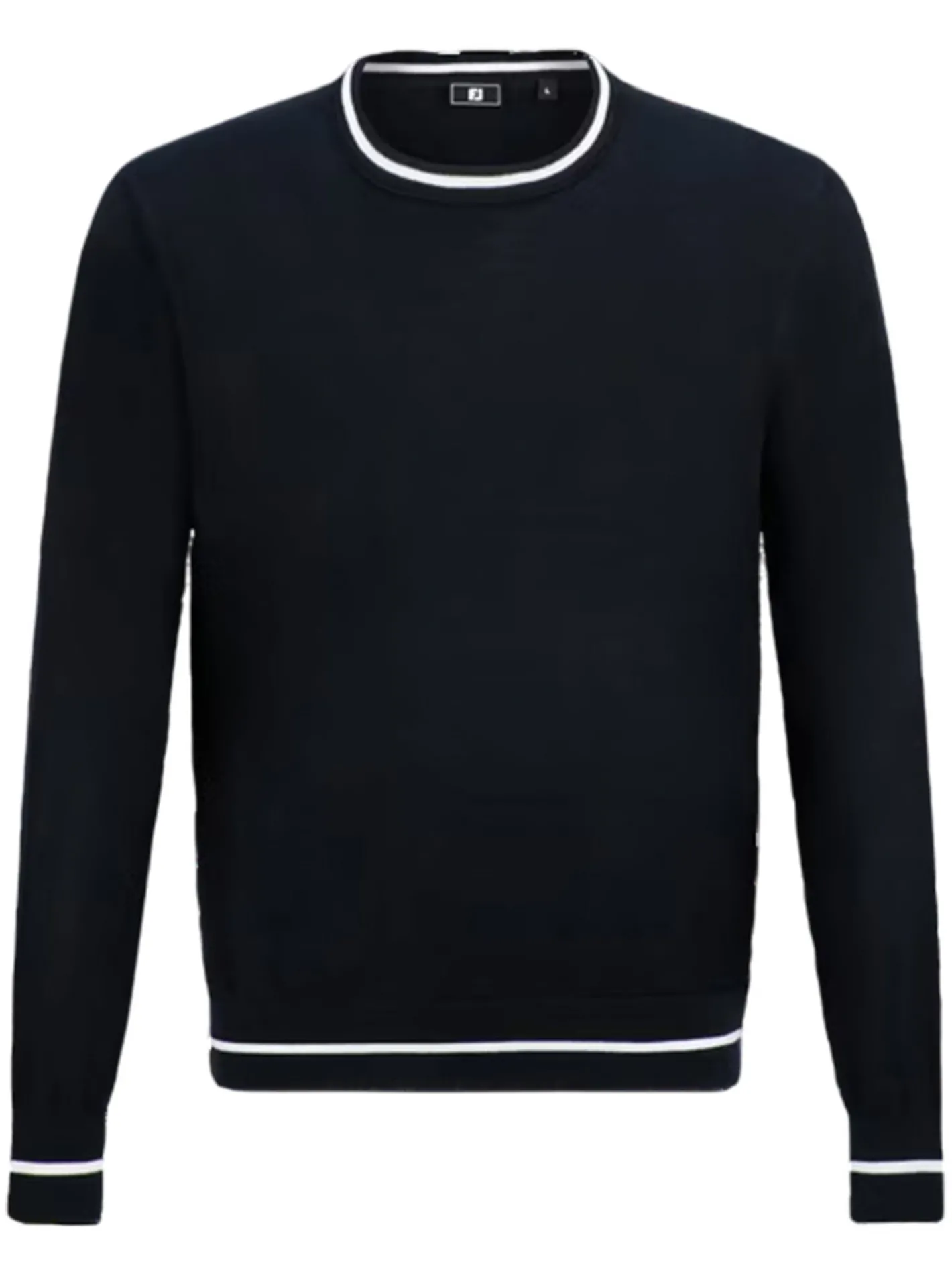 FootJoy Cotton Crew Neck Pullover - Black