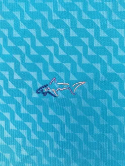 Greg Norman ML75 Geo Embossed Polo - Bright Turquoise