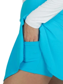 Women IBKUL Solid Flounce Skort (16.25