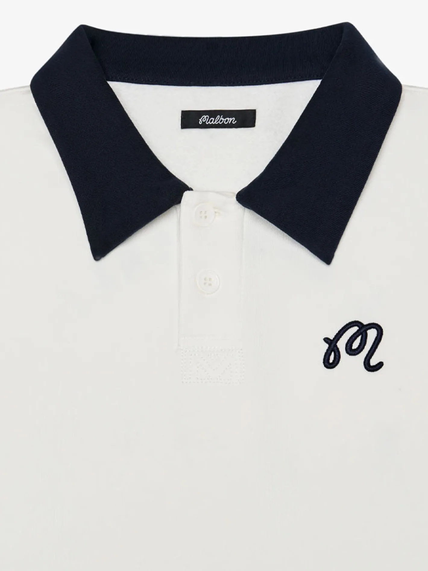 Malbon Artigianale Collared Crewneck - White