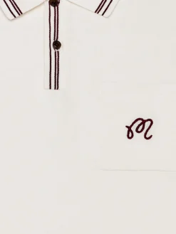Malbon Campania Knit Polo - Ivory
