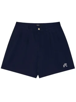 Malbon Classic Pleated Short - Navy
