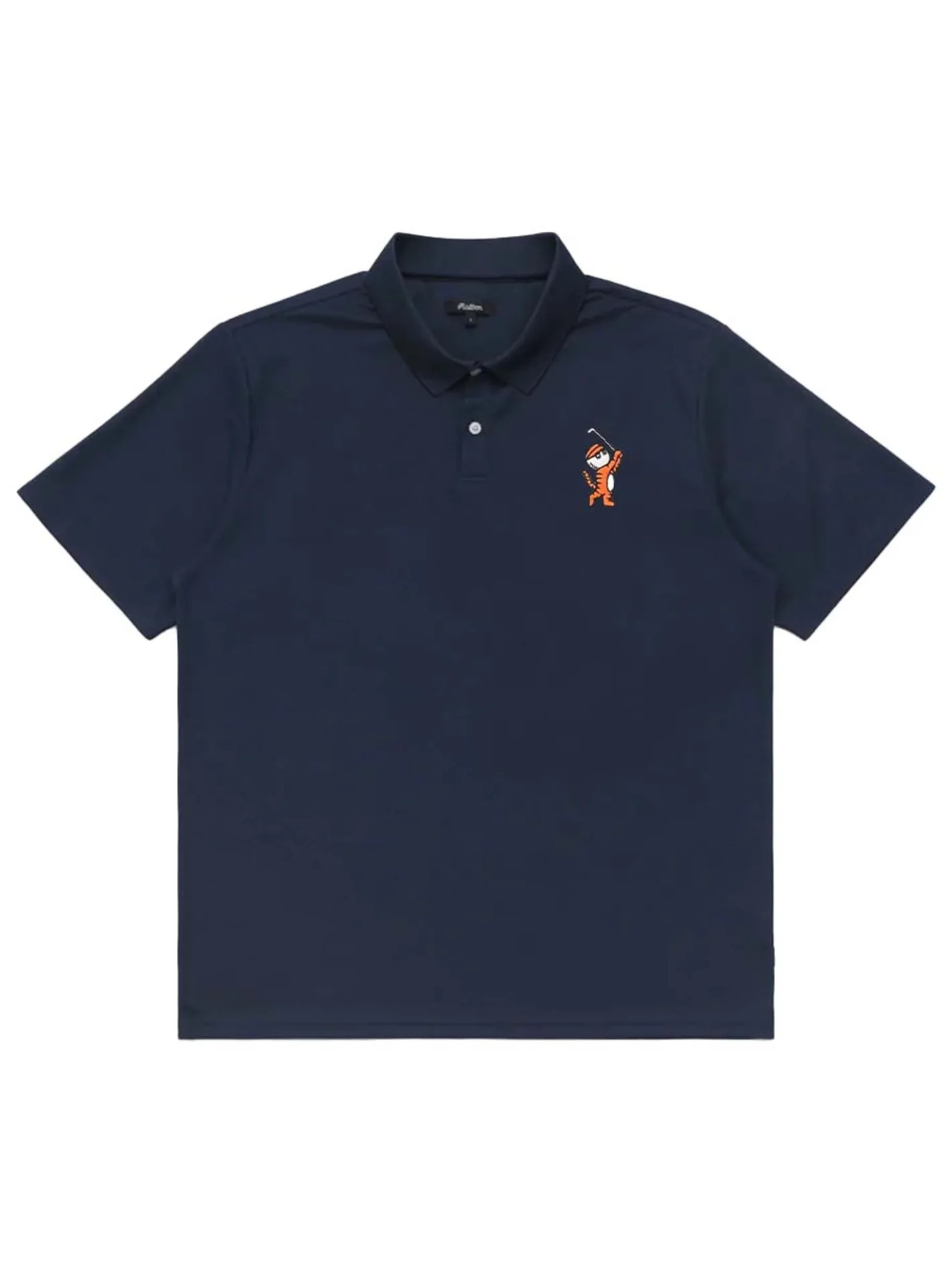 Malbon Evergreen Tiger Buckets Performance Pique Polo - Navy