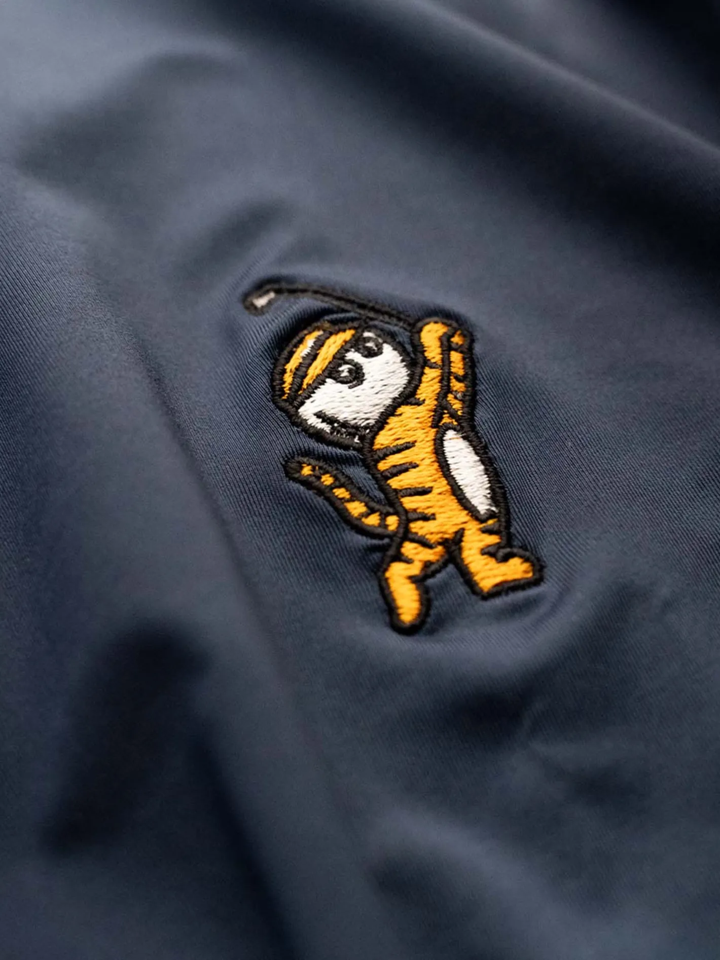 Malbon Evergreen Tiger Buckets Performance Pique Polo - Navy