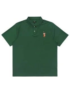 Malbon Evergreen Tiger Buckets Performance Pique Polo - Evergreen