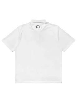 Malbon Evergreen Tiger Buckets Performance Pique Polo - White