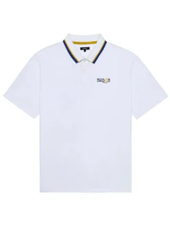 Malbon Grasse Pique Polo - White