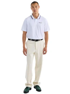 Malbon Grasse Pique Polo - White