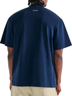 Malbon Mare Mockneck Tee - Navy
