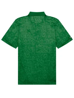 Malbon Mezzo Performance Pique Printed Polo - Kelly Green
