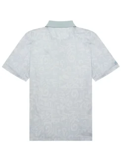 Malbon Mezzo Performance Pique Printed Polo - Silver
