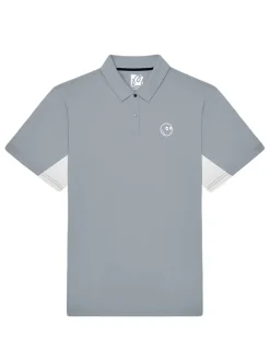 Malbon Performance Pique Polo - Steel