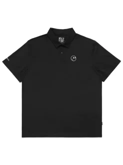 Malbon Performance Pique Polo - Black