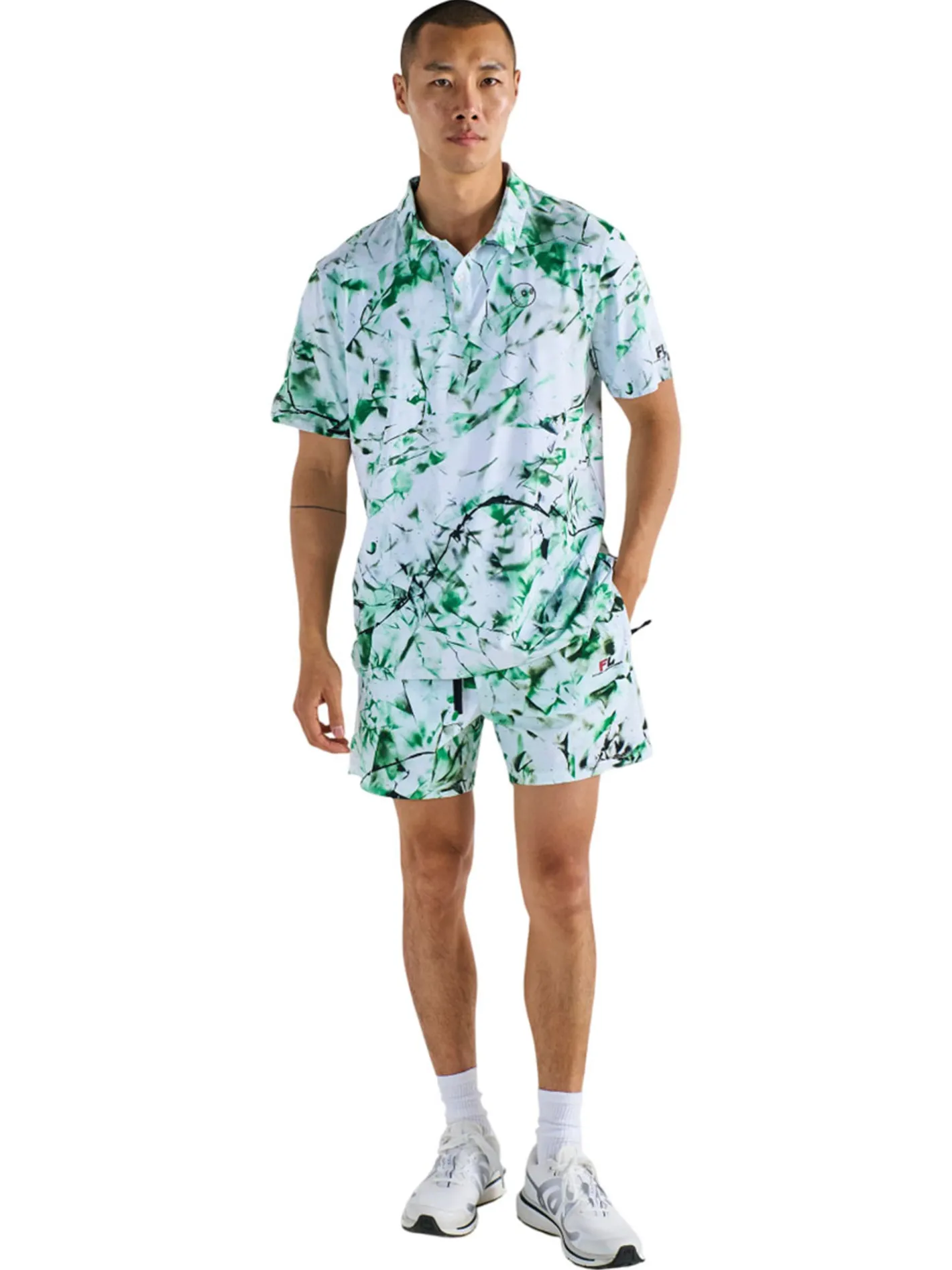 Malbon Poly Performance Polo - Camo Multi