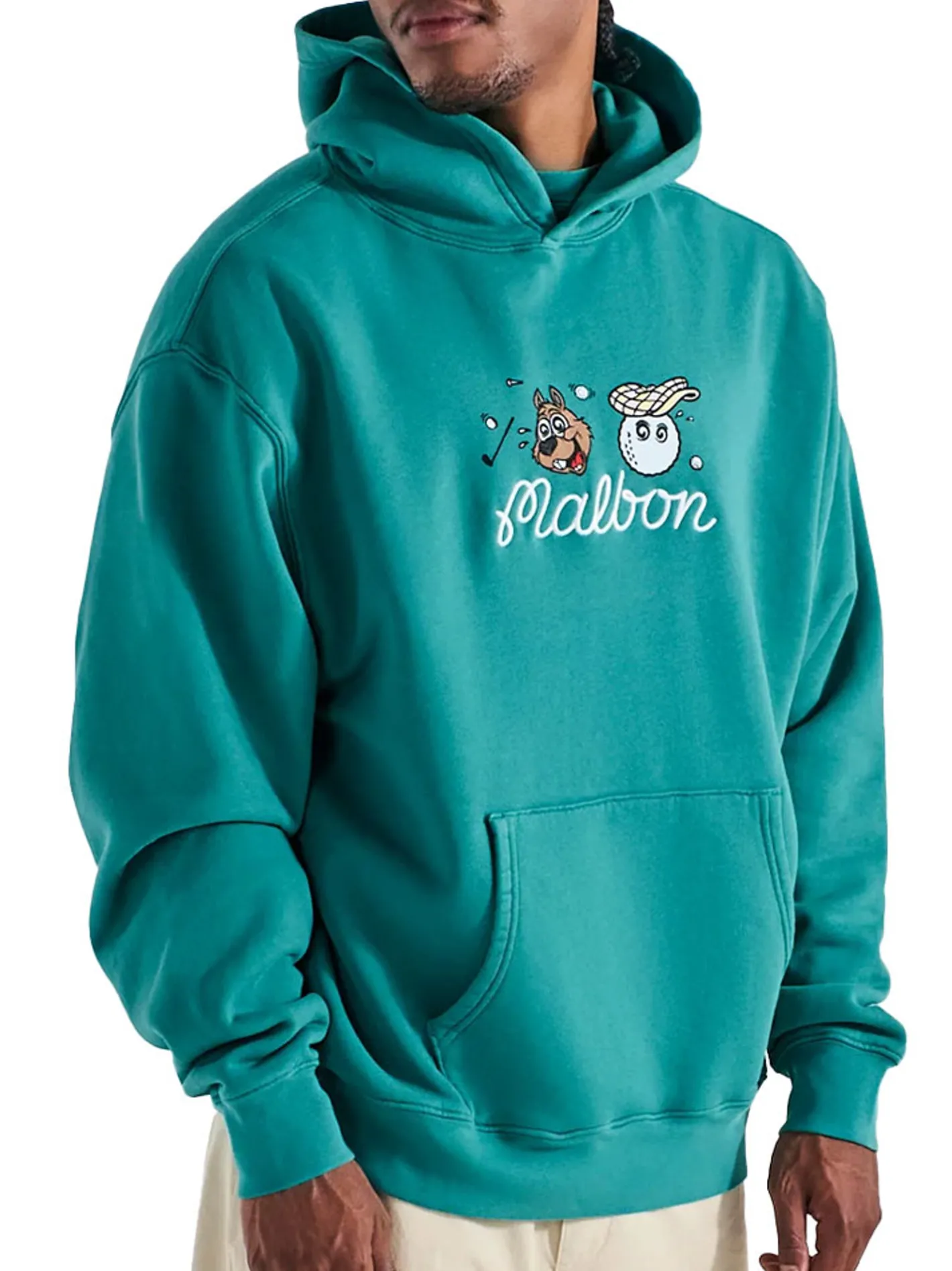Malbon Two Man Scramble Hoodie - Blue Green