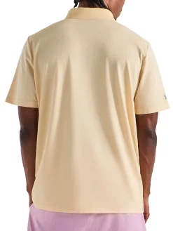 Malbon Two Man Scramble Pique Polo - Light Khaki