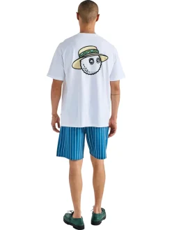 Malbon Vacation Club SS Tee - White