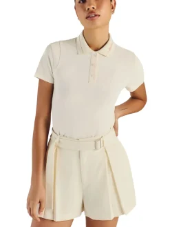 Women Malbon Womens Amara Pleated Short - Ivory