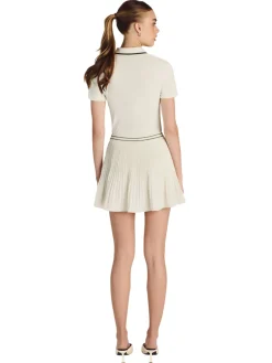 Women Malbon Womens Camilla Quarter Zip Polo - Ivory