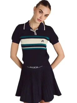 Women Malbon Womens Carina Polo - Navy