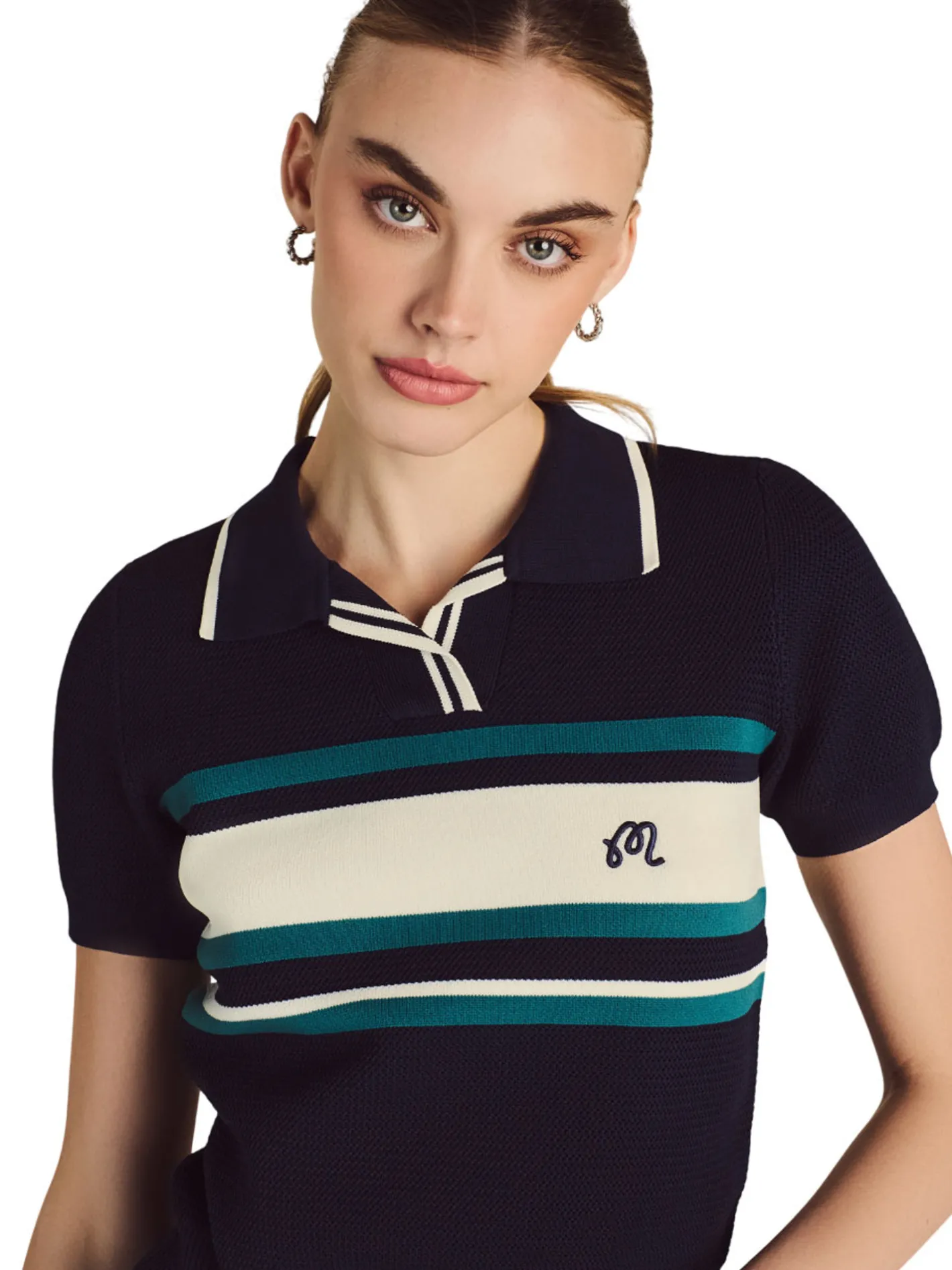 Women Malbon Womens Carina Polo - Navy