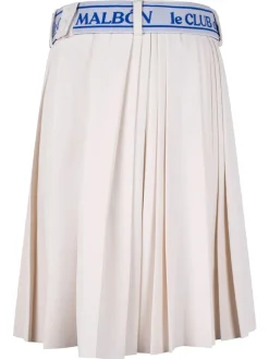 Women Malbon Womens Joelle Pleated Skort - Ivory