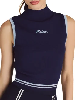 Women Malbon Womens Kara Mock Neck Vest - Navy