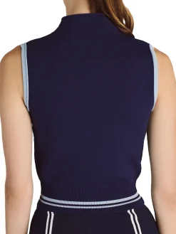 Women Malbon Womens Kara Mock Neck Vest - Navy