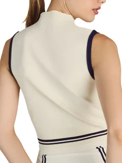 Women Malbon Womens Kara Mock Neck Vest - Ivory