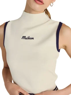Women Malbon Womens Kara Mock Neck Vest - Ivory