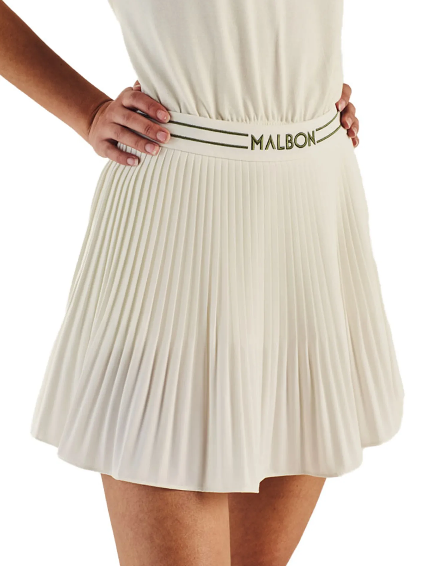 Women Malbon Womens Valentina Pleated Skirt - Ivory