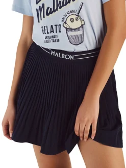 Women Malbon Womens Valentina Pleated Skirt - Navy