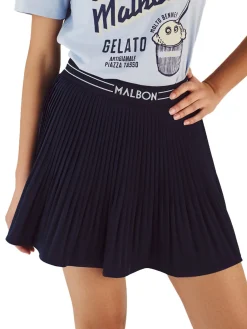 Women Malbon Womens Valentina Pleated Skirt - Navy