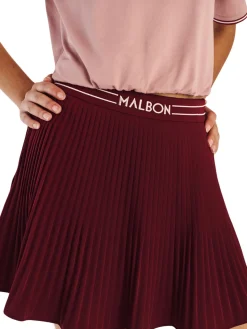 Women Malbon Womens Valentina Pleated Skirt - Vino