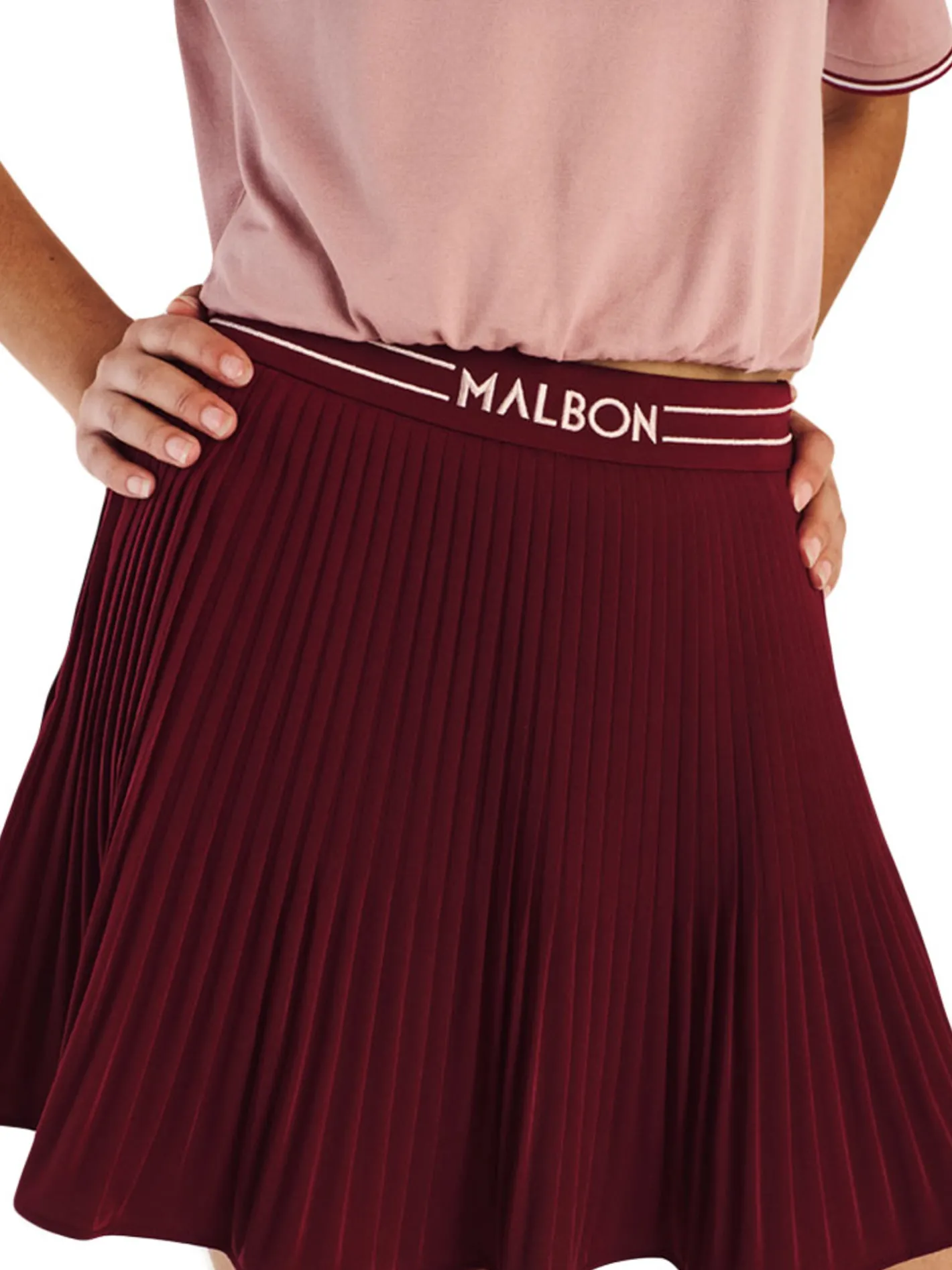 Women Malbon Womens Valentina Pleated Skirt - Vino