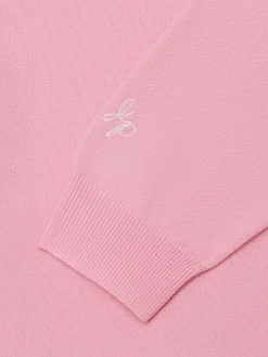 Malbon x Jesper Parnevik V-Neck Merino Wool Sweater - Pink