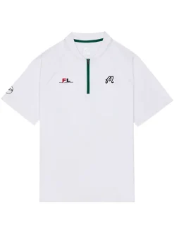 Malbon Zip Raglan Blade Polo - White
