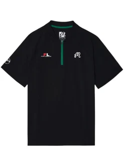 Malbon Zip Raglan Blade Polo - Black