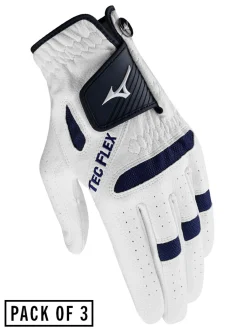 Women Mizuno TecFlex Golf Gloves - Womens 3 Pack White