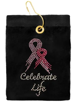 Navika Celebrate Life Golf Towel Black