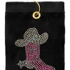 Navika Cowgirl Boot Golf Towel Black