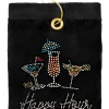 Navika Happy Hour Golf Towel Black