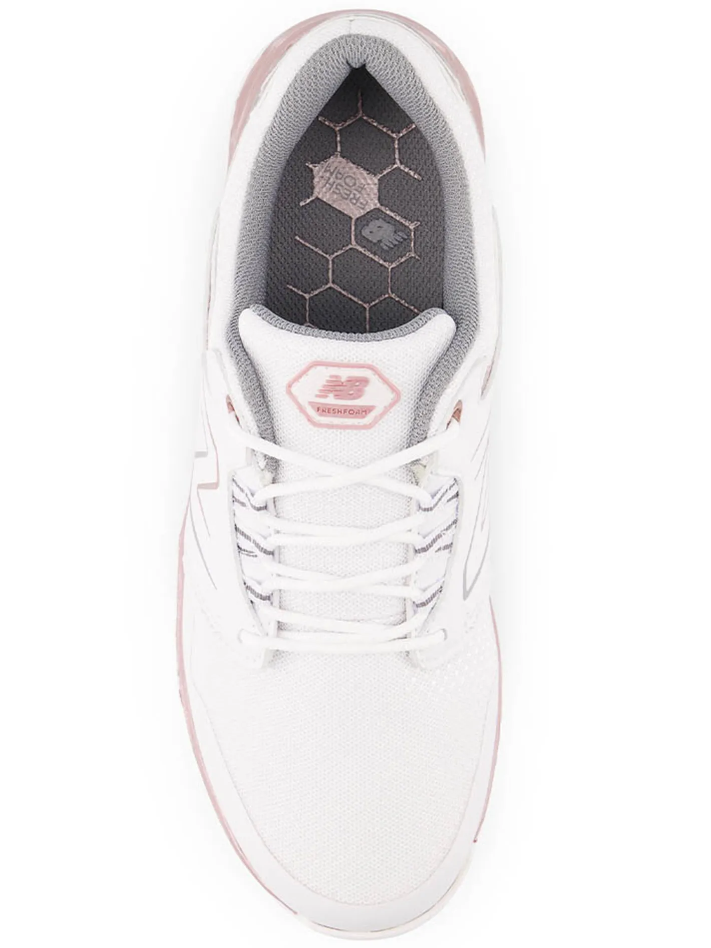 New Balance Women's Fresh Foam Links SL V2 Golf Shoes - White/Rose Gold