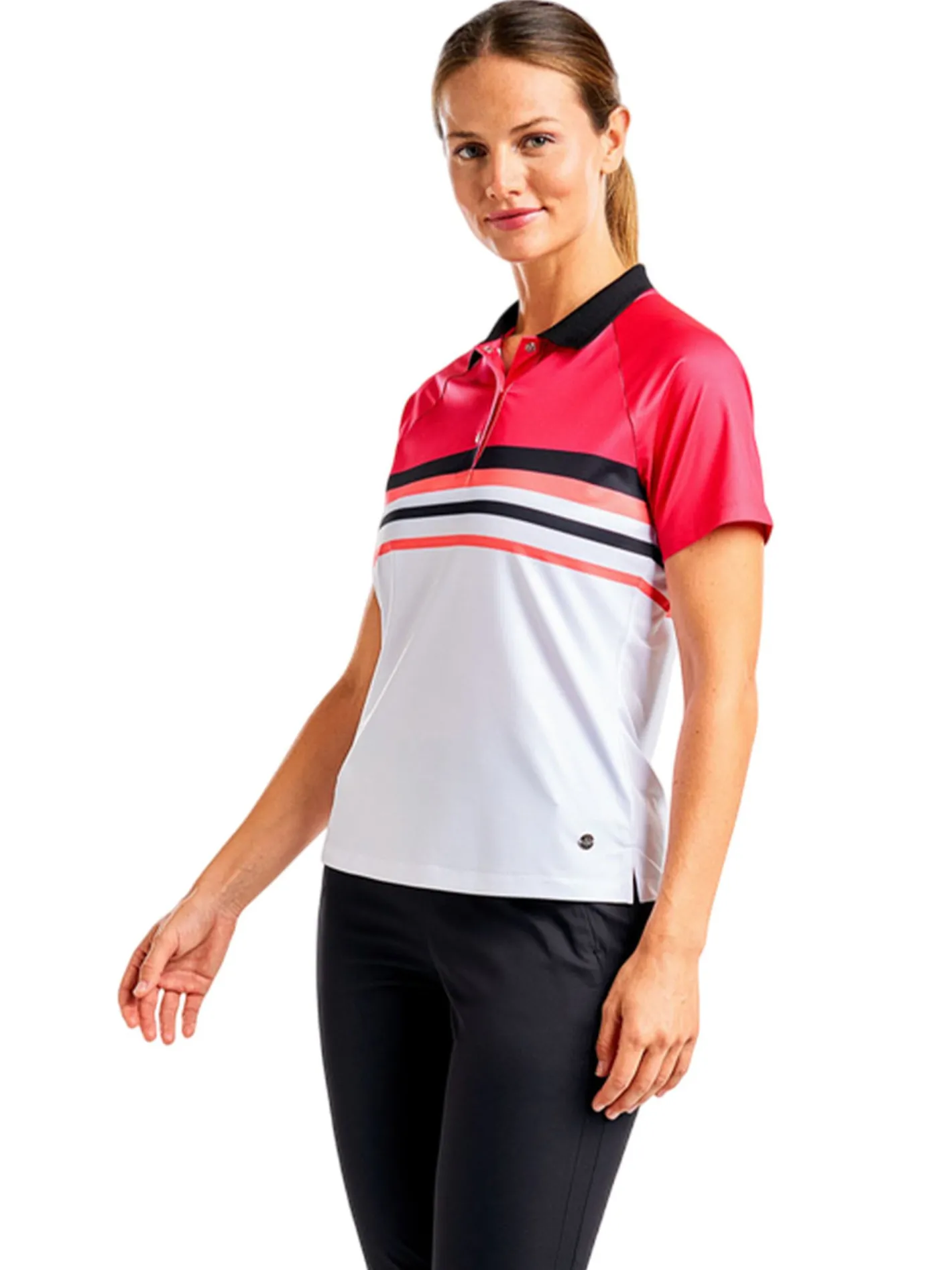 Women Nivo Women's Finley Short Sleeve Mock - Cherry