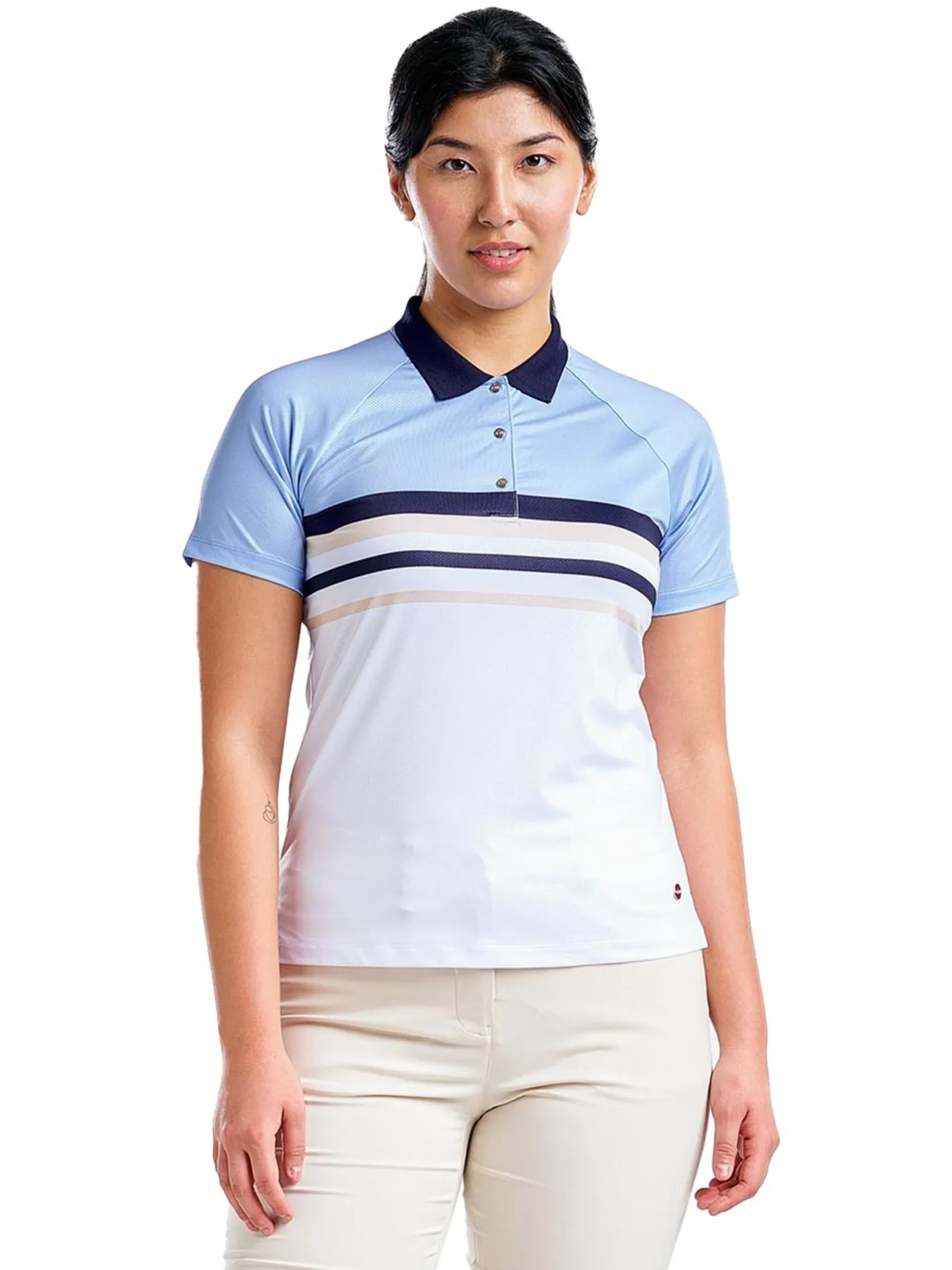 Women Nivo Women's Finley Short Sleeve Mock - Gentle Blue