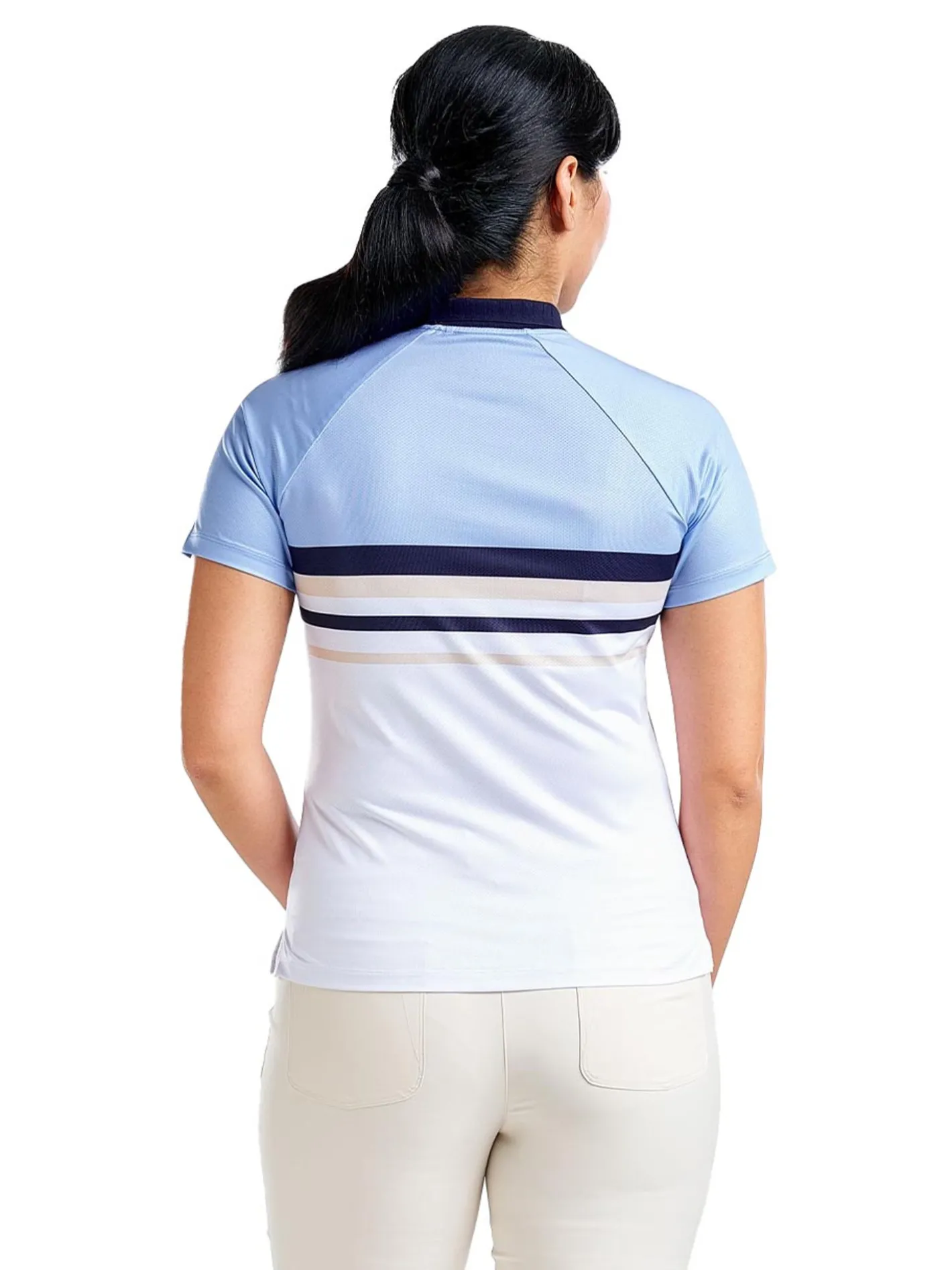 Women Nivo Women's Finley Short Sleeve Mock - Gentle Blue