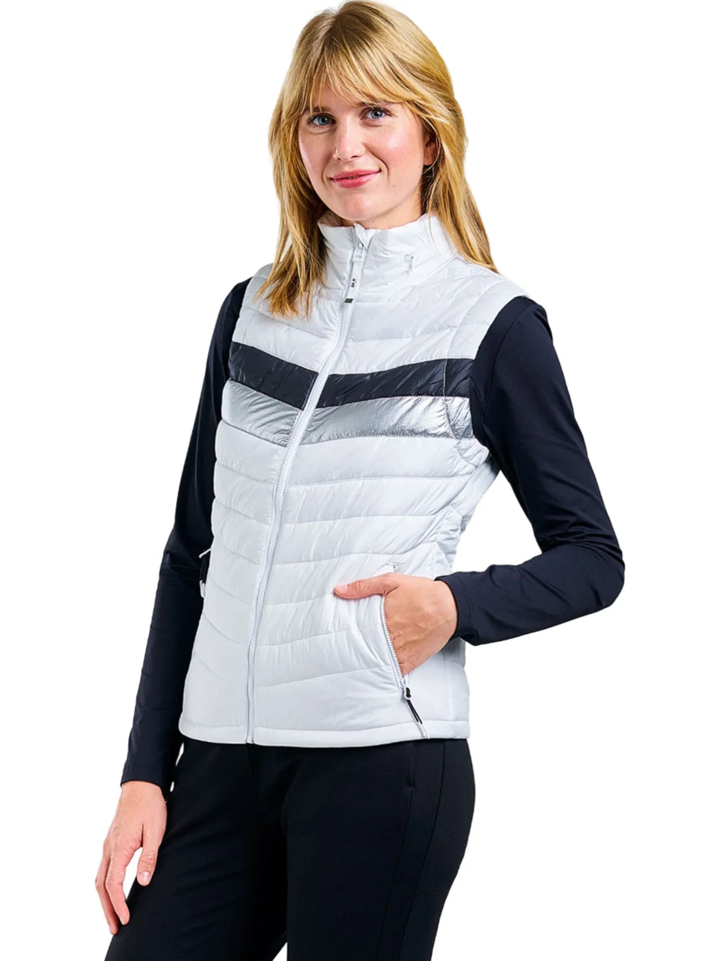 Women Nivo Women's Grace Full Zip Vest - White
